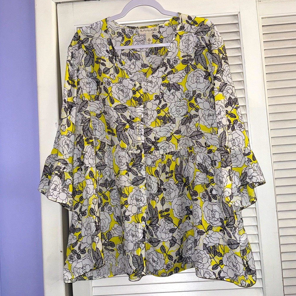 Emaline dressy/flowy top 2X